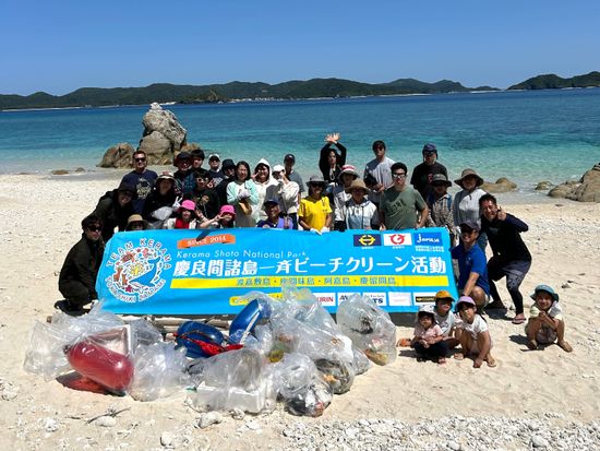 阿嘉島ビーチクリーン、2025年3月