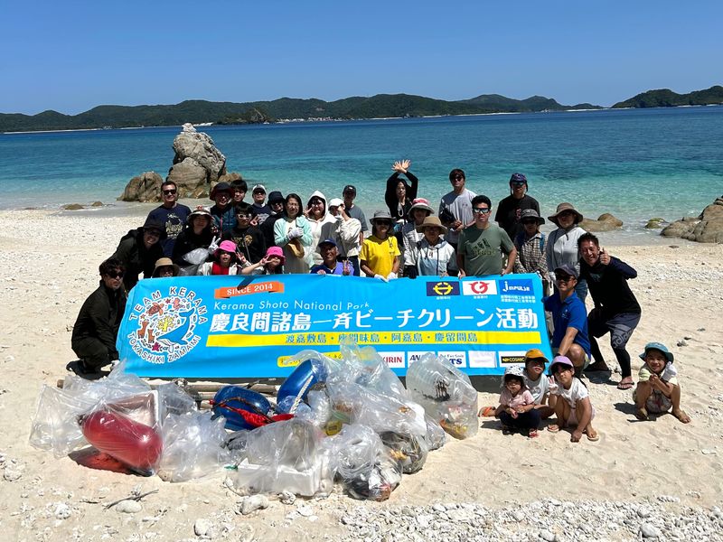 阿嘉島ビーチクリーン、2025年3月