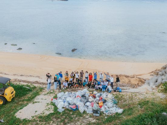 伊是名島ビーチクリーン、2024年11月