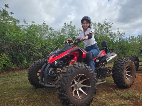 最新ATVで南国ジャングルを疾走！半日爽快アドベンチャー＋ココナッツショー体験＜午前or午後発／送迎付＞