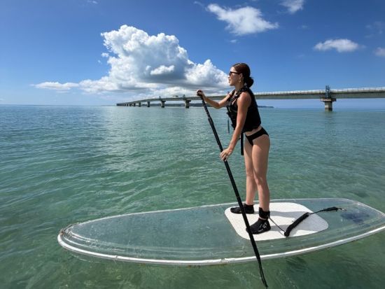 【貸切】ユニの浜上陸 クリアSUP/クリアカヤック選択可＜120分／ドローン撮影付／返金保証／宮古島＞