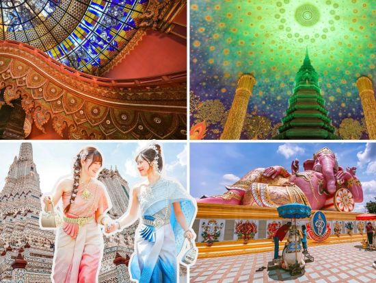 バンコク市内1日観光ツアー　民族衣装でワット・アルン観光＆写真撮影 ＜朝8時のゆったり出発／日本語ガイド／衣装レンタル付き＞