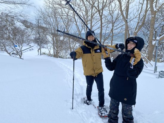 稚内公園スノーシューガイドツアー 冬限定の雪原を歩く絶景体験 無料送迎あり＜約3時間／少人数制／稚内市内送迎＞
