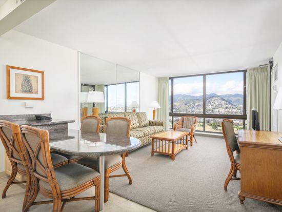 Aston-Waikiki-Sunset_1BR-1-Bath-DMV_Dining-Living-Area-3000x2000