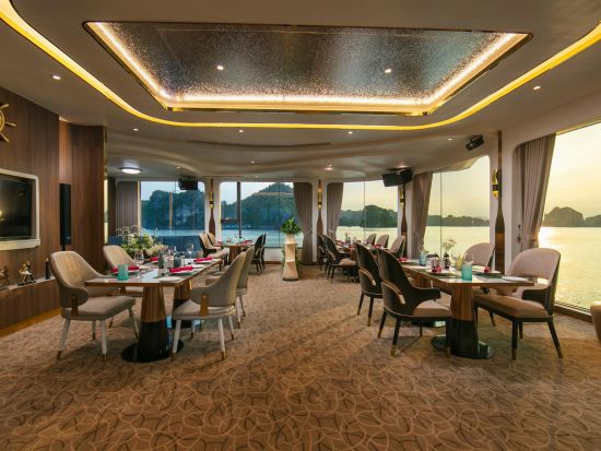 世界遺産ハロン湾1泊2日クルーズ「カリスタクルーズ」　全室バルコニー付きの最新ラグジュアリー船＜英語ガイド／ハノイ往復送迎または現地集合＞