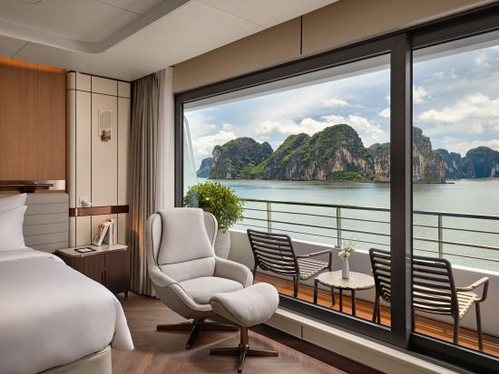 世界遺産ハロン湾1泊2日クルーズ「グランドパイオニアクルーズ」　クラシックな上質空間で過ごす大人の船旅＜英語ガイド／ハノイ往復送迎または現地集合＞