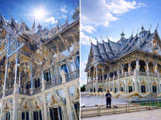 【貸切】バンコク市内半日観光ツアー　ピンクガネーシャ＋ワットパクナム＋ガラス寺院・ワットプッタプロムヤーン＜ベテランガイド確約／日本語ガイド＞