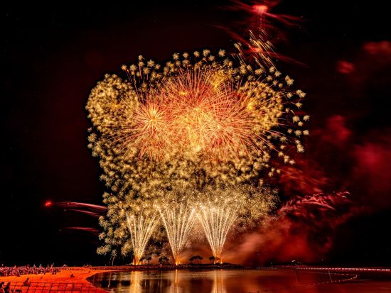 7月4日限定！海洋博美ら海花火大会2026日帰りバスツアー バスツアーエリア内前列ブロック確約！ビュッフェ付きプランもあり＜西側ルート／那覇～北谷発＞