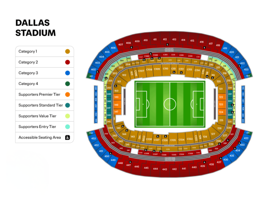FIFAワールドカップ2026観戦チケット　事前予約サービス＜6月14日＆6月25日／AT&Tスタジアム＞