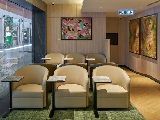 Lounge seats with local art display_PPL lGK