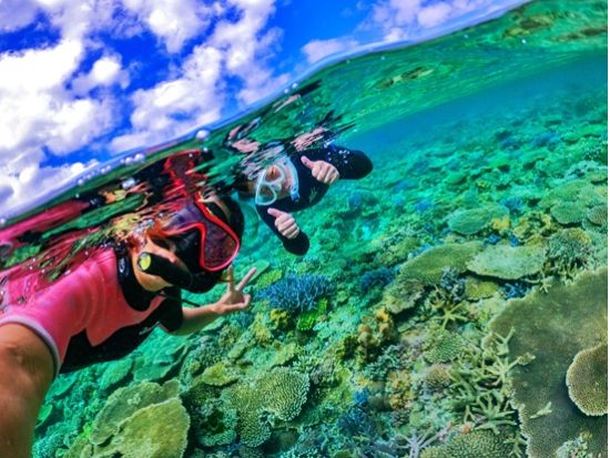 慶良間シュノーケリング　ミシュラン二ツ星エリア★ケラマに恋したガイドがケラマの海に恋をさせるツアー★あったかランチ＋スープ付き＜1日／那覇発／那覇市内送迎無料＞