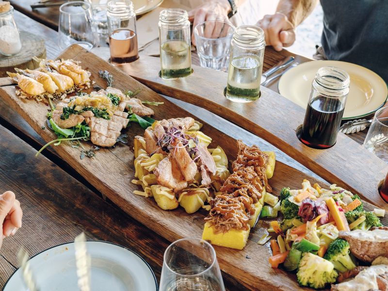 Stoaker room platter lunch plated - Appellation Wine Tours