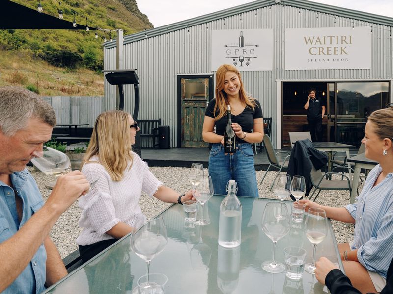 Group tasting at Waitiri Creek with cellar door host - Appellation Wine Tours