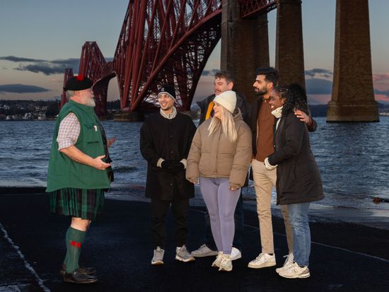 Pax and Guide at Queensferry