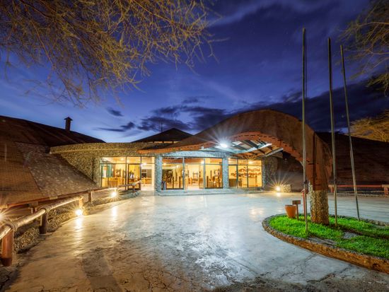 Tarangire Sopa Lodge ReceptionExteriorEvening