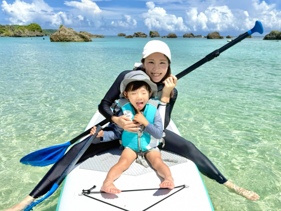 奄美大島サップ体験 透明度抜群の奄美ブルーで海上散歩 高画質写真無料プレゼント＜約90分＞