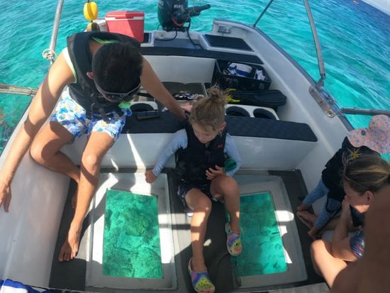 お子様歓迎！セブ島の美しい海を船底から観察 グラスボトムボートツアー＜マクタン島内ホテル送迎付／日本語スタッフ常勤＞*シャングリラホテル内ダイブショップ催行の写真5