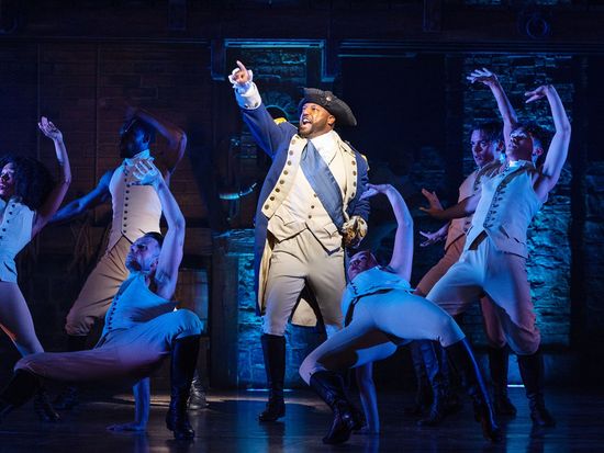 HAMILTON. Jonathan Andrew Hume (George Washington) and Company. Photo Danny Kaan