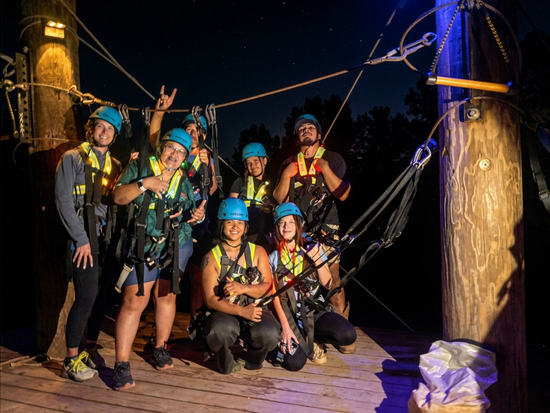 Night Zipline Adventure with Campfire S'Mores at Coral Crater