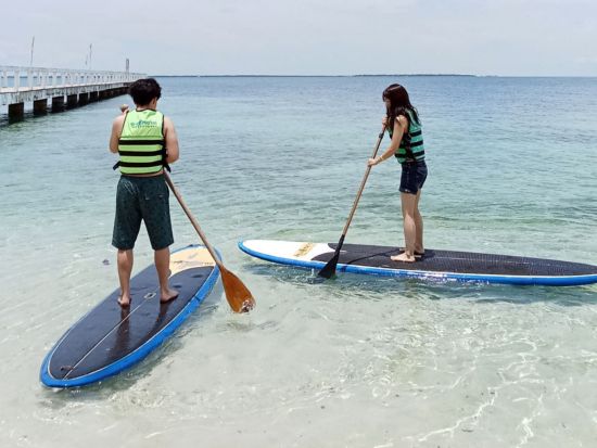 （2島巡り）ソルパ島＆オランゴ島 保護区シュノーケル＋バナナボート＆サップ付き　パラセーリングやシーウォーカー選択可＜日本語／BBQランチ＞