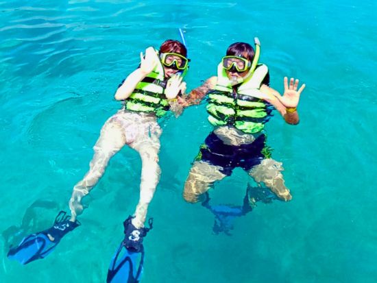 （2島巡り）パンダノン島＆オランゴ島 保護区シュノーケル＋バナナボート＆サップ付き　パラセーリングやシーウォーカー選択可＜日本語／BBQランチ＞