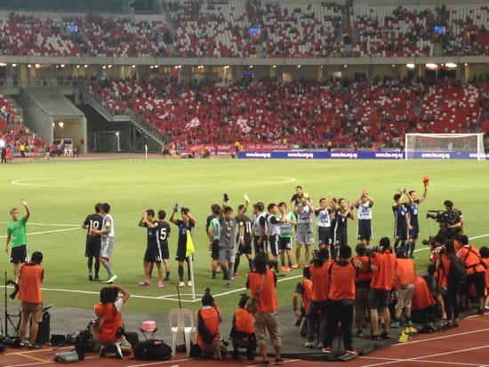 まるまるさんの 11月12日 サッカー観戦チケット W杯アジア予選 日本 対 シンガポール 代表を応援しよう 参加体験談 シンガポール 観光 オプショナルツアー予約専門 Veltra